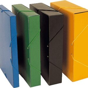 Carpeta de proyectos de cartón gofrado. Con goma cruzada del mismo color. Formato A4